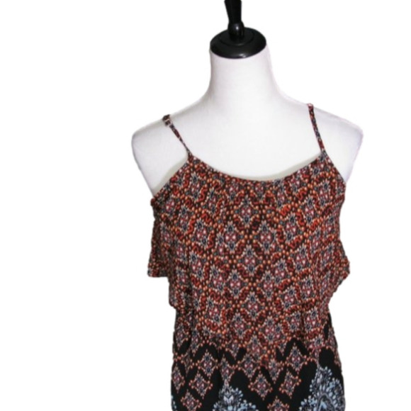 XHILARATION Boho Pattern Sleeveless Tunic/Dress Size Medium - Picture 2 of 8